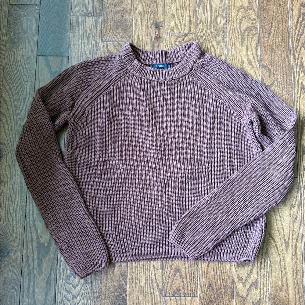 Quince 100% Organic Cotton Fisherman Crew Sweater